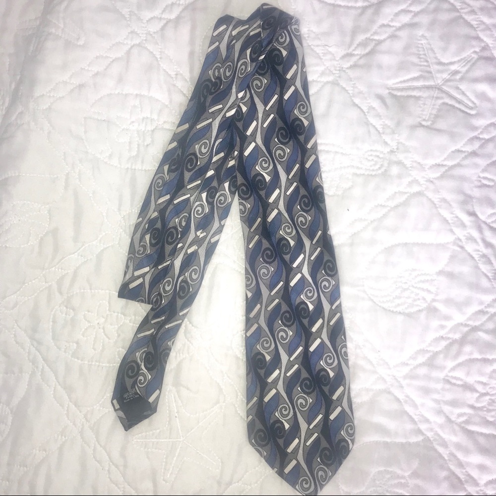 Screenplay by Martin Wong Men’s Tie Blue - Picture 2 of 6